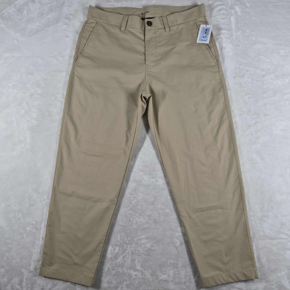 Lululemon‎ Relaxed Tapered Trouser Pants Men's 34x27 Beige Twill Casual LM5AN1S